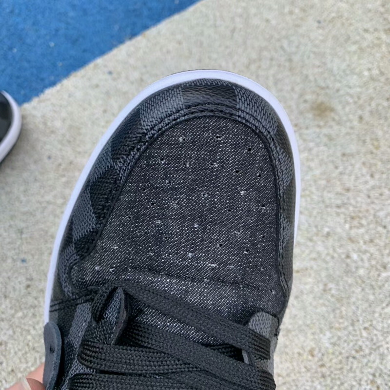 Authentic LV X OFF White X Air Jordan 1 with gray